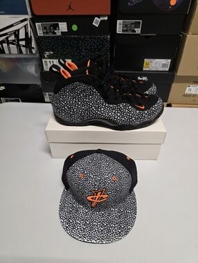 Nike Air Foamposite One PRM 'Safari' - Sz 12 W/ Matching Snapback Hat